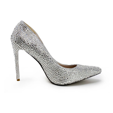 Strass Rhinestone Heels - Silver - 36