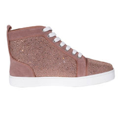 Strass Rhinestone High-Top Sneakers - Pink - 36