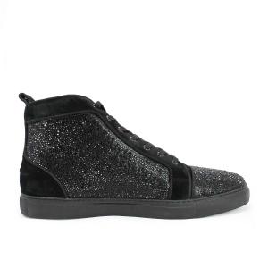 Strass&#x20;Rhinestone&#x20;High-Top&#x20;Sneakers&#x20;-&#x20;Black&#x20;-&#x20;36