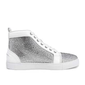 Strass&#x20;Rhinestone&#x20;High-Top&#x20;Sneakers&#x20;-&#x20;Silver&#x20;-&#x20;36