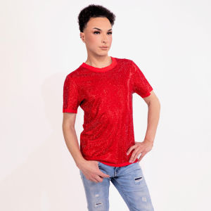 Strass&#x20;Rhinestone&#x20;T-Shirt&#x20;-&#x20;Red&#x20;-&#x20;Small