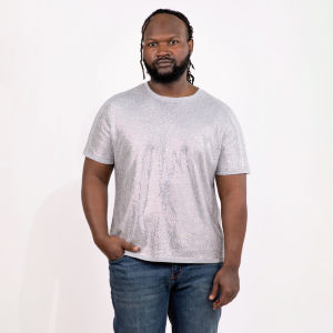 Strass&#x20;Rhinestone&#x20;T-Shirt&#x20;-&#x20;Silver&#x20;-&#x20;Extra&#x20;Large