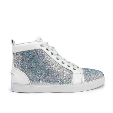 Strass Rhinestone High-Top Sneakers - Iridescent - 36