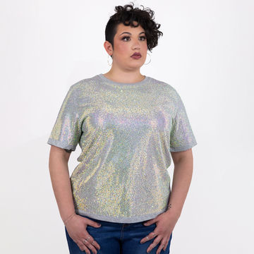 Strass Rhinestone T-Shirt - Iridescent - Large