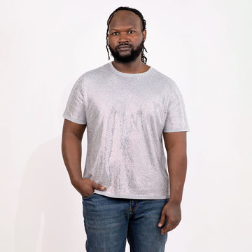 Strass Rhinestone T-Shirt - Silver - Extra Large