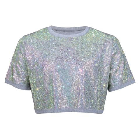 Strass&#x20;Rhinestone&#x20;Crop&#x20;Top&#x20;-&#x20;Iridescent&#x20;-&#x20;Large