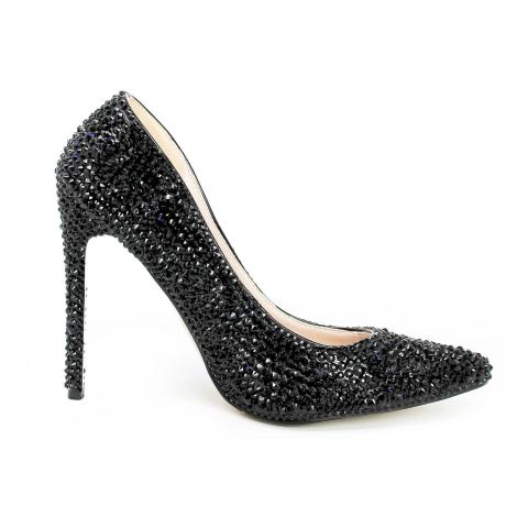 Strass&#x20;Rhinestone&#x20;Heels&#x20;-&#x20;Black&#x20;-&#x20;36