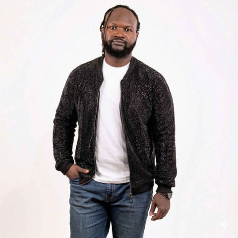 Strass&#x20;Rhinestone&#x20;Bomber&#x20;Jacket&#x20;-&#x20;Black&#x20;-&#x20;Extra&#x20;Large