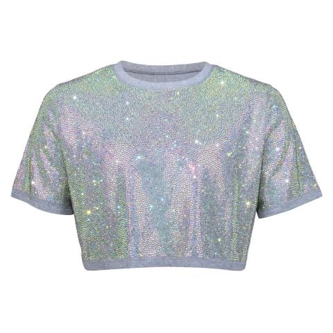 Strass&#x20;Rhinestone&#x20;Crop&#x20;Top&#x20;-&#x20;Iridescent&#x20;-&#x20;Large