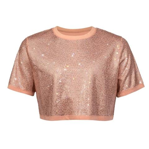 Strass&#x20;Rhinestone&#x20;Crop&#x20;Top&#x20;-&#x20;Pink&#x20;-&#x20;Extra&#x20;Large