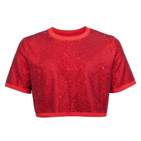Strass&#x20;Rhinestone&#x20;Crop&#x20;Top&#x20;-&#x20;Red&#x20;-&#x20;Large