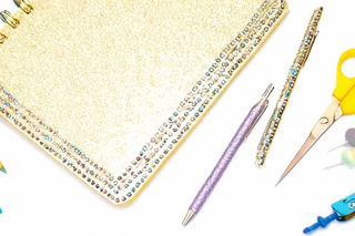 School Sparkle: Bedazzle School Supplies with Rhinestones