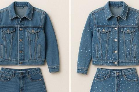 Snap Crackle Sparkle: Upcycling Denim Shorts and Jackets with Glitz