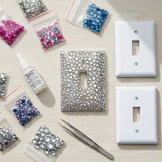 Add Sparkle To Your Walls: Quick & Chic Rhinestone Switch Plate DIY