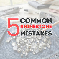 Starting a rhinestone project? Read this first. 💎⁠ ⁠ These simple mistakes can affect how your design looks and lasts.⁠ ⁠ Save this guide for later.⁠ ⁠ #RhinestoneGuide #CraftBasics #SparkleProjects #DIYTips