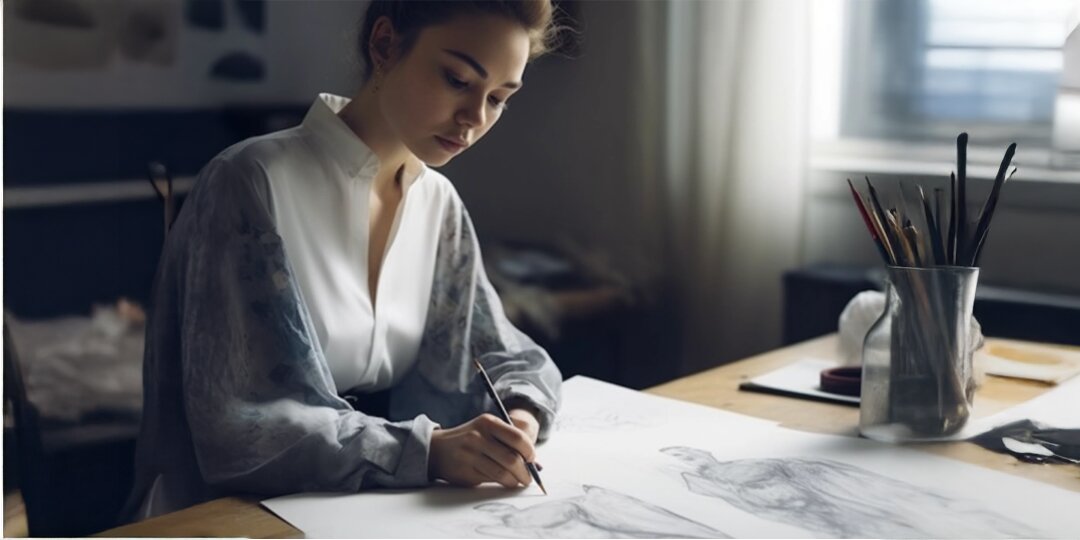 Costume&amp;&#x23;x20&#x3B;designer&amp;&#x23;x20&#x3B;sketching&amp;&#x23;x20&#x3B;ideas&amp;&#x23;x20&#x3B;for&amp;&#x23;x20&#x3B;a&amp;&#x23;x20&#x3B;rhinestone-embellished&amp;&#x23;x20&#x3B;outfit