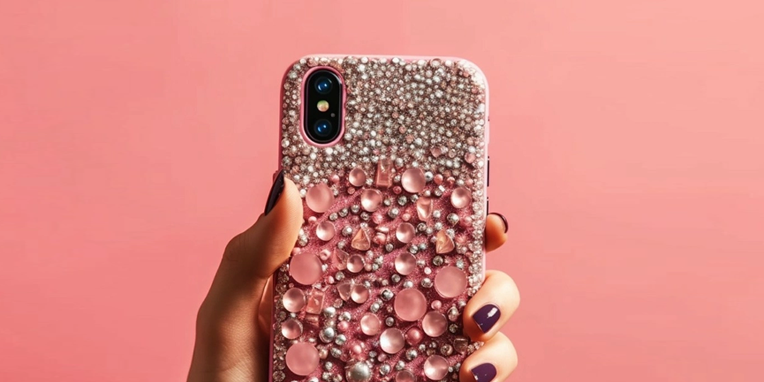 Hand&amp;&#x23;x20&#x3B;holding&amp;&#x23;x20&#x3B;a&amp;&#x23;x20&#x3B;pink&amp;&#x23;x20&#x3B;rhinestone&amp;&#x23;x20&#x3B;phone&amp;&#x23;x20&#x3B;case&amp;&#x23;x20&#x3B;with&amp;&#x23;x20&#x3B;pearls&amp;&#x23;x20&#x3B;and&amp;&#x23;x20&#x3B;crystals,&amp;&#x23;x20&#x3B;against&amp;&#x23;x20&#x3B;a&amp;&#x23;x20&#x3B;matching&amp;&#x23;x20&#x3B;pink&amp;&#x23;x20&#x3B;background