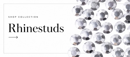 Metallic rhinestud embellishments for fashion